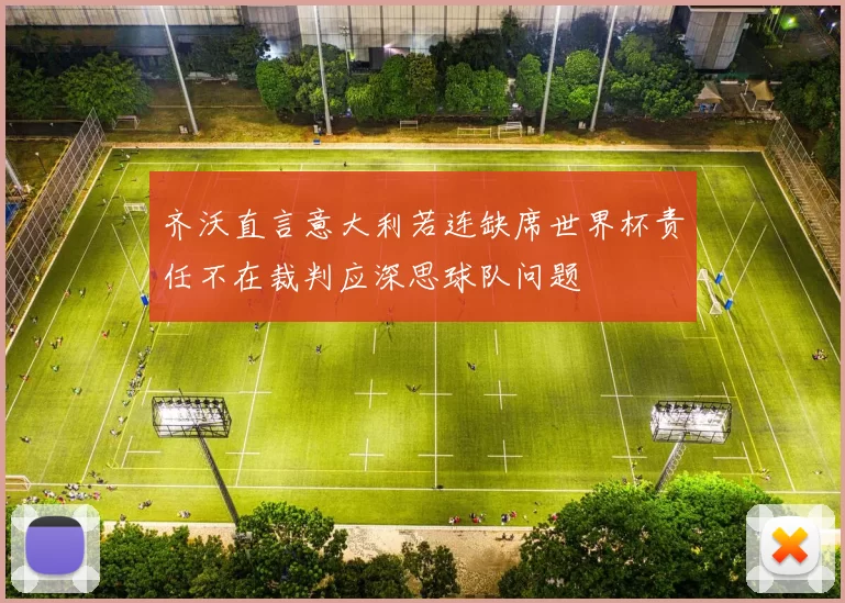 齐沃直言意大利若连缺席世界杯责任不在裁判应深思球队问题